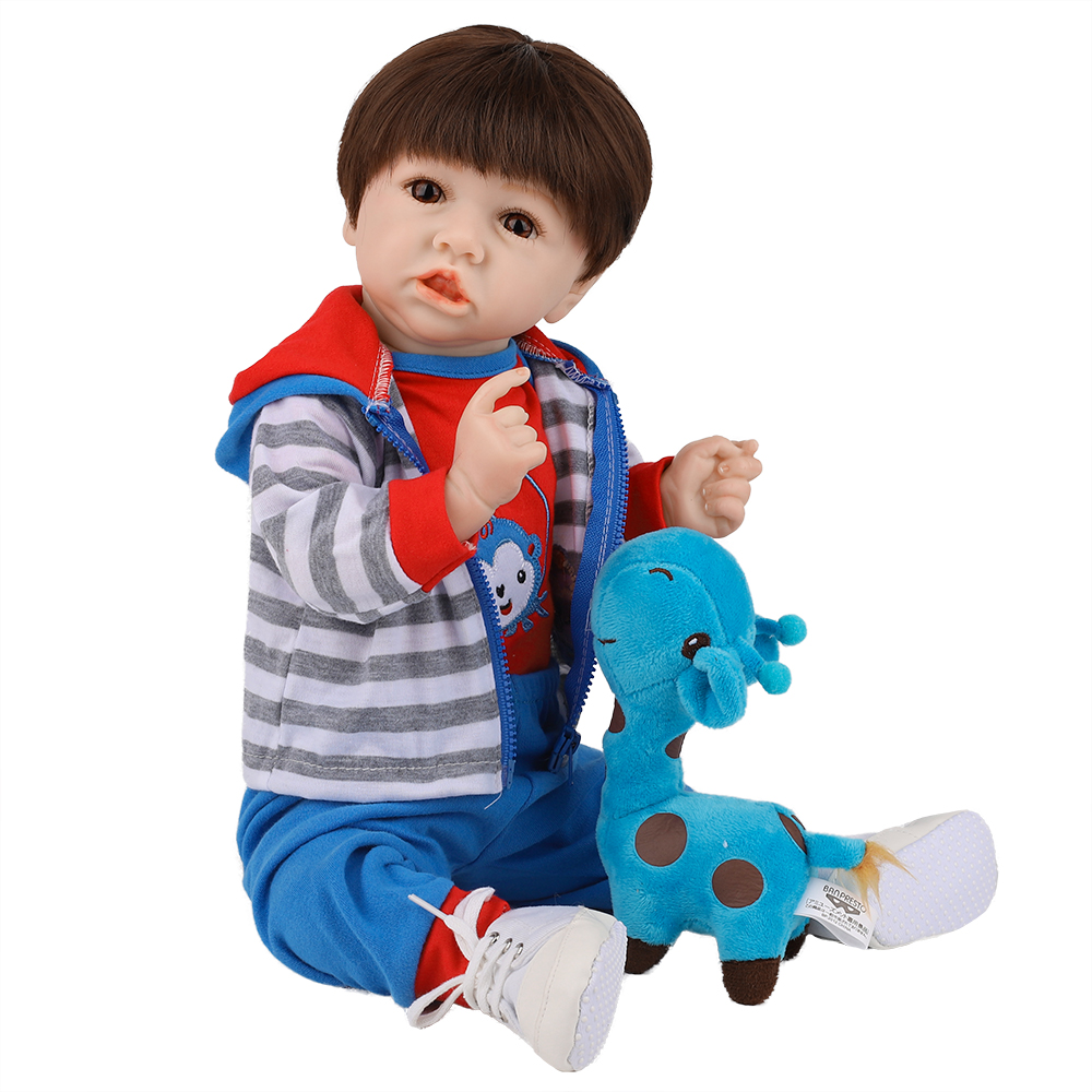 22inch 55cm Lifelike Reborn Baby Dolls Soft Silicon Baby Doll Newborn Toddler Doll Toy Gift for Kids Age 3+