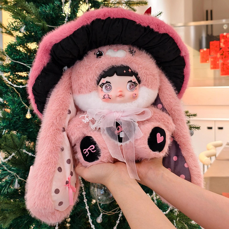 Authentic Nommi Nuomi 400% General Mushroom Hat Blind Box Plush Doll Character Ornament Gift for Girls