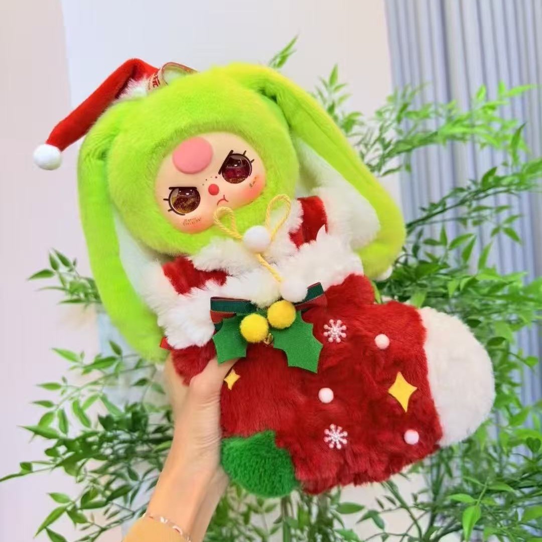 Authentic Merry Christmas Plush Trendy Blind Box Toy Christmas Decorative Hanging Card Vinyl Face with Frozen Cartoon Character